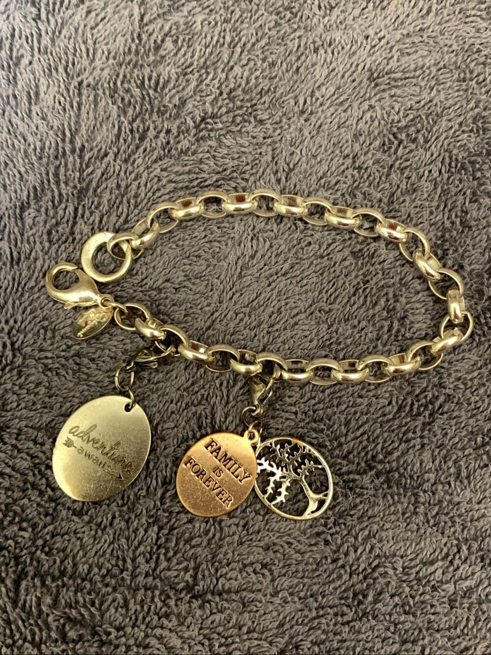 Origami Owl Silver Bracelet with Two Charms #retired